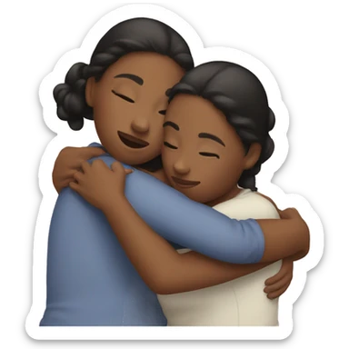 Sisters hugging sticker