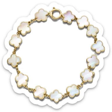 Vancleef Vintage Alhambra Bracelet in Mother of Pearl sticker