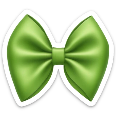 Matcha colored bow sticker