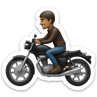 Man on motorbike sticker
