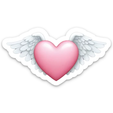 heart with angel wings sticker
