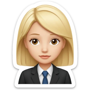 blonde womand, cute, from sector commercial sticker