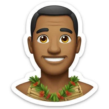 Polynesian man sticker