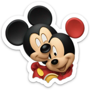 mickey-mouse and minni sticker