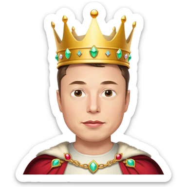 Elon Musk wanna be king sticker