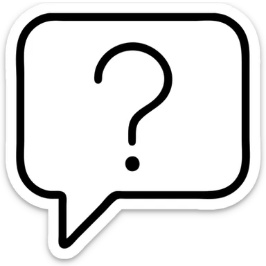 speech bubble with question mark inside sticker