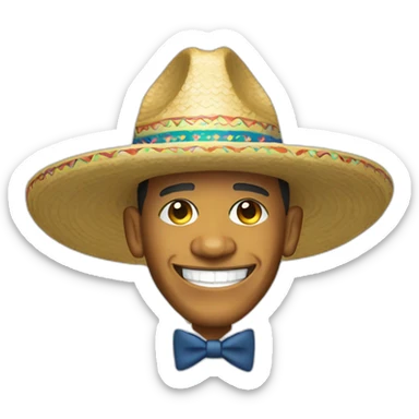 Barack Obama with sombrero sticker