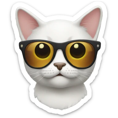Cat with sunglasses sticker