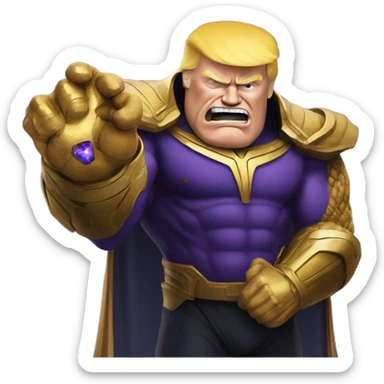 trump as thanos sticker