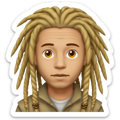 man light skin with dread hair sticker
