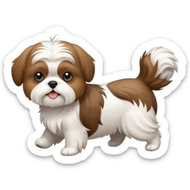 shih tzu chasing its tail sticker