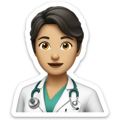 Doctora morena sticker