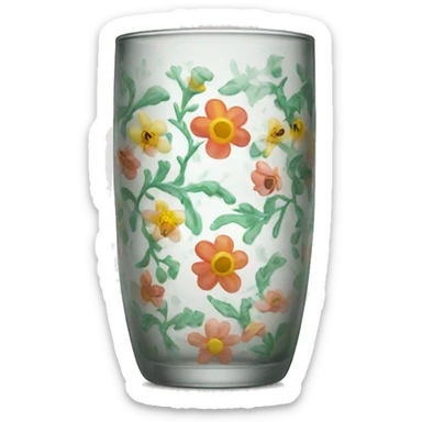 floral patterned glass sticker