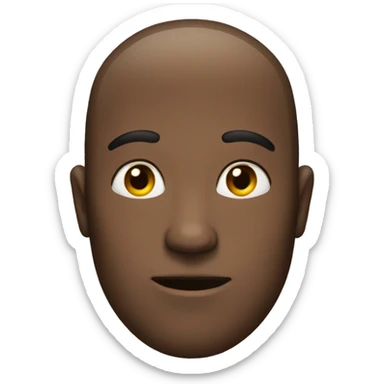 Guy with extremely straight face sticker