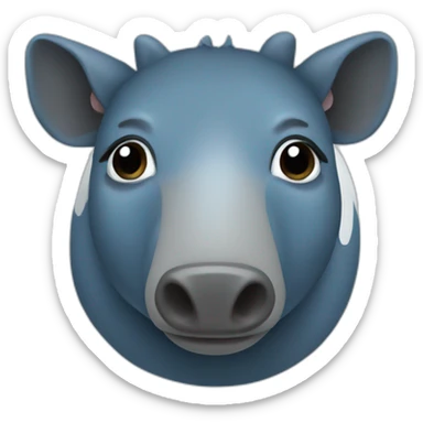 Tapir-blue-cartoon sticker