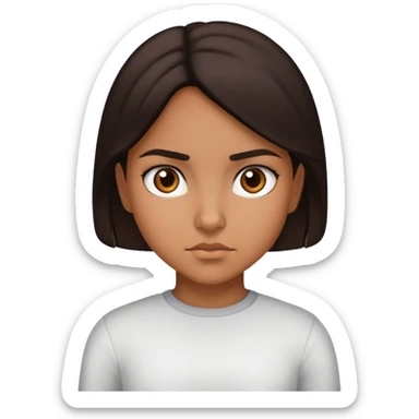 Hispanic girl determined look sticker