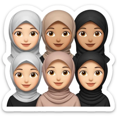 hijab women sticker