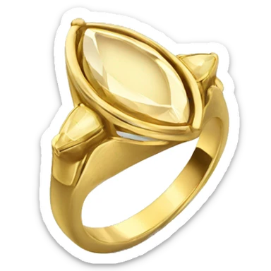 Anillo, marquise, gold  sticker