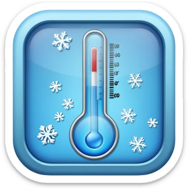 cold ice thermometer only blue color sticker