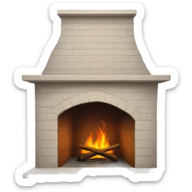 Fireplace sticker