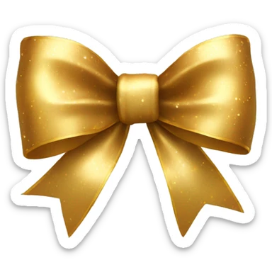 Gold Christmas bow sticker