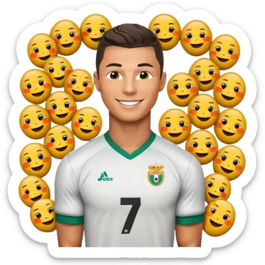 Cristiano Ronaldo football emojis sticker