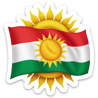kurdistan flagge sticker