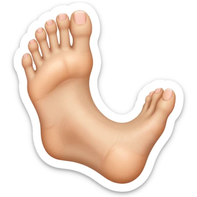foot with 3rd toe up and the rest down sticker
