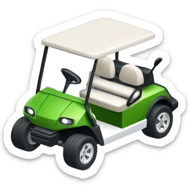 Golf cart isometric sticker