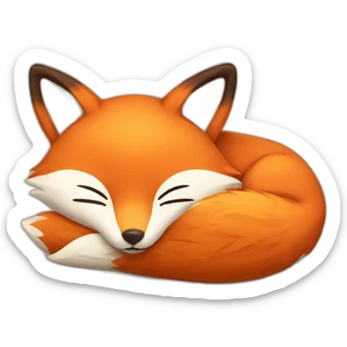 fox sleep sticker