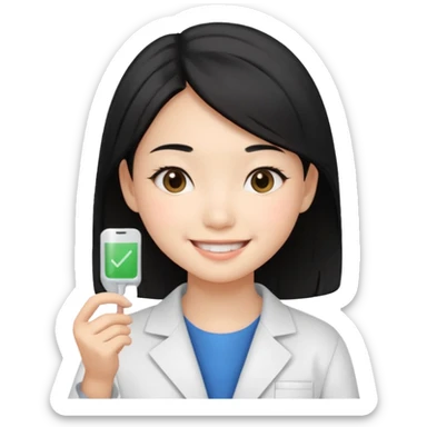 A Asin girl showing a test with 100% on it sticker