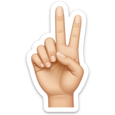 Cupped hand with pointer finger up sticker