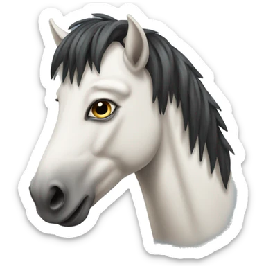 Ugly looking Horse sticker
