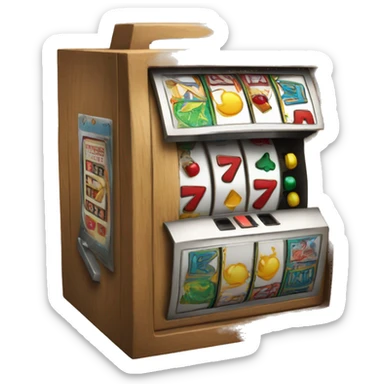 box with a 7 in it like in a slot machine sticker