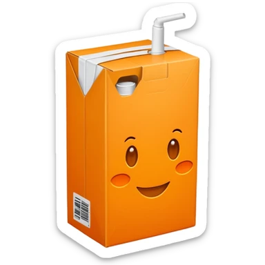 orange juice box sticker