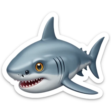 Hágame un tiburón que tenga tres ojos sticker