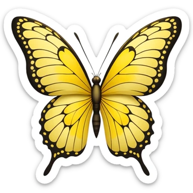 Yellow butterfly sticker