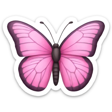 pink butterfly sticker
