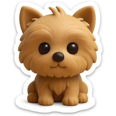 Make the dog inside the dog house smaller, keeping the 3D emoji style look with transparent background. sticker