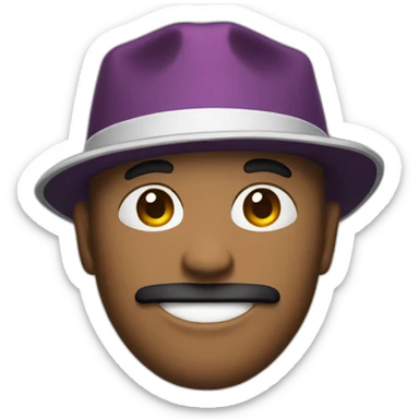 a close up of a person wearing a hat, m streaming on twitch, without mustache, trending on sticker