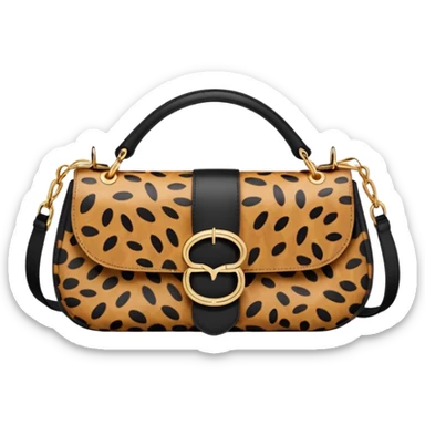 cheetah printed dior baguette bag  sticker