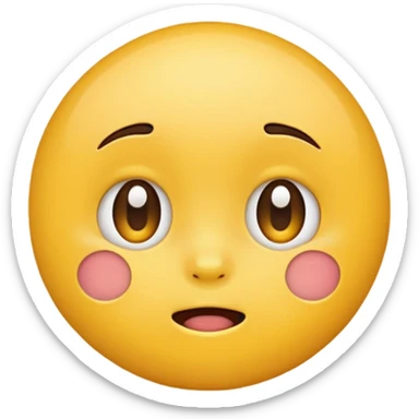 Emotional cute face emoji sticker