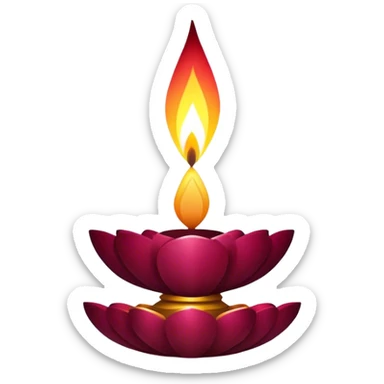diwali lights Burgundy sticker
