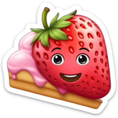strawberry-icecream sticker