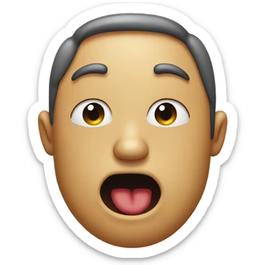 Woozy face with drooling face sticker