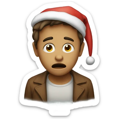 Crying because Santa did not come  sticker