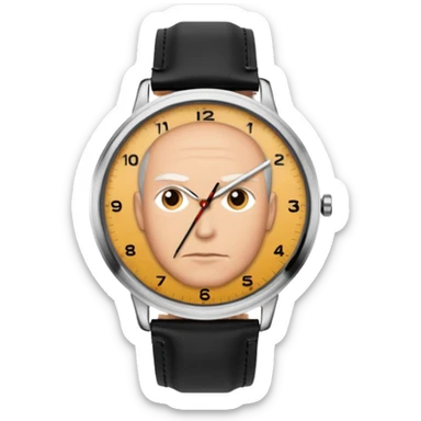 man wearing a black strap watch sticker