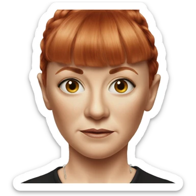 Andrea Arnold director red hair british 60 short bangs sticker