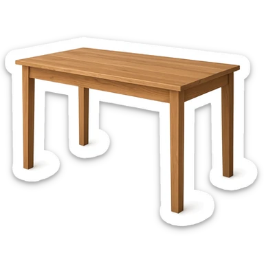 rectangle wooden table, simple, natural wood grain, no background sticker