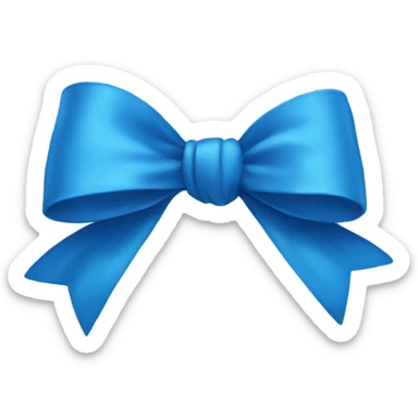 blue bow sticker